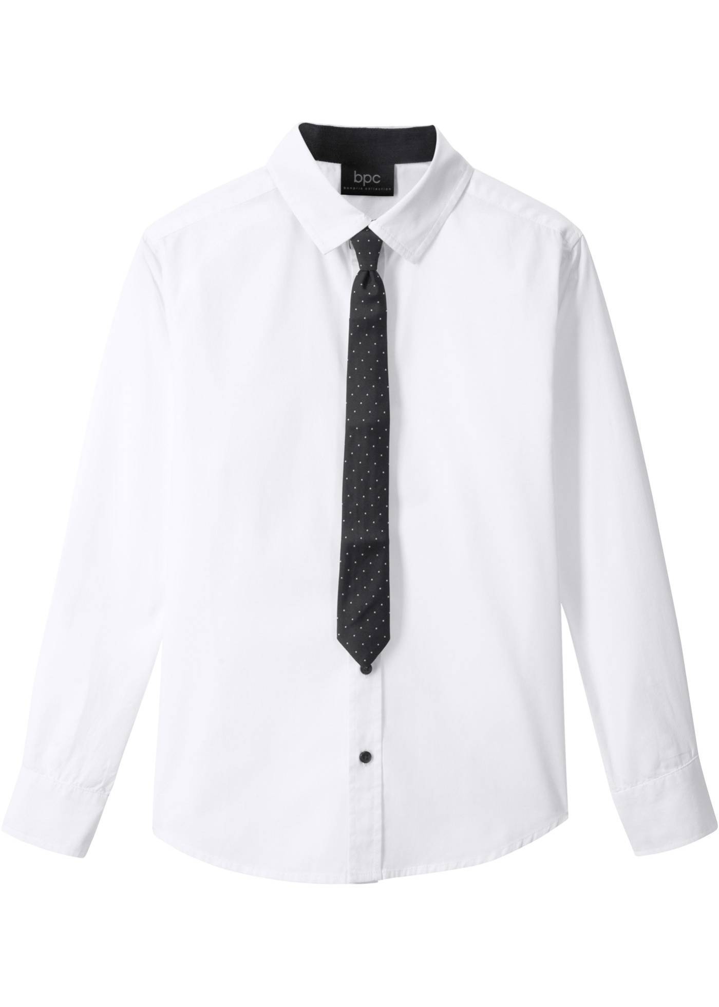 Белая рубашка с галстуком женская